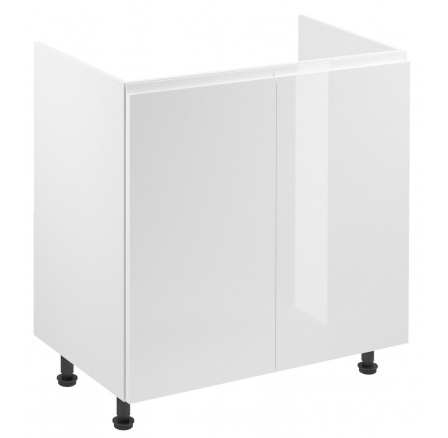 Konyhai alsó szekrény - ASPEN D80Z, Fehér/Fényes fehér