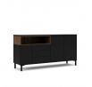 Komoda ATREI 178, Černá/Ořech