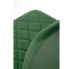 Étkezőszék K525 VELVET, Sötétzöld/Fekete
