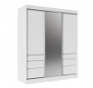Tolóajtós szekrény tükörrel HAIDAR 180 Fehér+Fehér