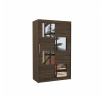 Tolóajtós szekrény tükörrel LUGANO 120 Choco+Choco