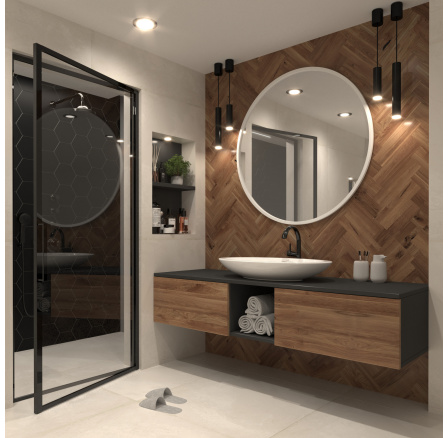 Grace Lustro Okrągłe 100cm Lustro 100x100