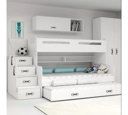 MAX 3 BIAŁY 3 OSOBOWY BEZ MATERACY 120 X 200 KPL