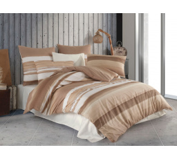 Povlečení bavlna 140x200, 70x90cm Orin beige nitěný knoflík