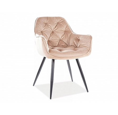 Étkezőszék CHERRY Velvet fekete/bézs Velvet Bluvel 28