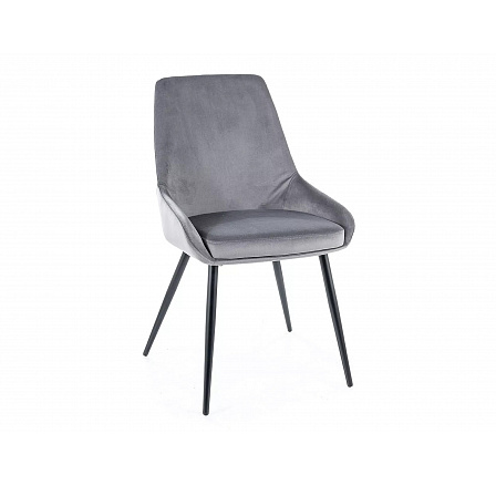 Étkezőszék COBE VELVET, szürke Bluvel 14/fekete matt