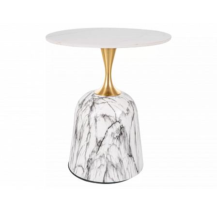FAMA konferencia asztal, Márvány hatás/Fehér fényes/Arany