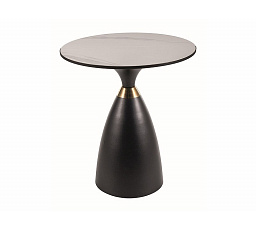 GEMINI konferencia asztal, Fehér márvány hatás/Fekete/Arany