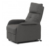 Polohovací křeslo, elektrické kabelové ovládání, šedá, látka, TV-5482 GREY2
