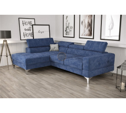 NAROŻNIK TOSCANIA MINI Z FUNKCJĄ SPANIA 170x250 CM - Odcienie niebieskiego , lewa