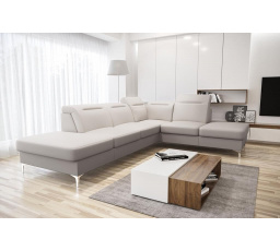 NAROŻNIK OSLO 295x220 SKÓRA NATURALNA - prawa , Skóra ecru