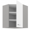 Horní rohová skřínka BIANCA - 60 x 60 GN-72 1F (45°), Šedá / Bílý lesk