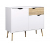Komoda RETRO 387, Bílá/Dub