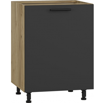 Konyhai alsó szekrény VENTO D-60/82, antracit/dub wotan