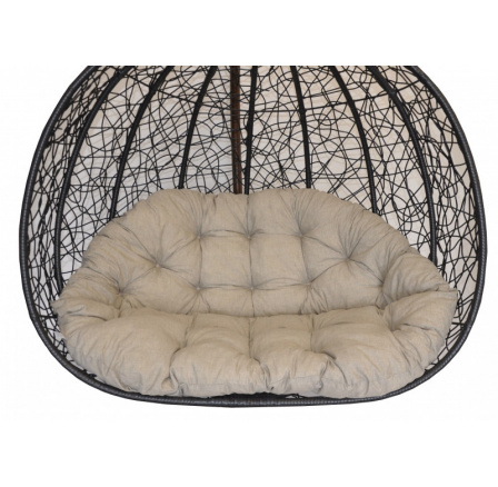 Polstr na závěsnou houpačku Double - látka tmavě béžový melír