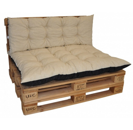 Polstry na paletový nábytek sada Basic - látka béžový melír