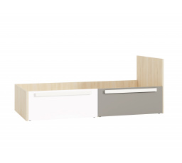 Drop 17-02 buk fjord-biały/szara platyna - łóżko