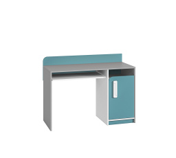 IQ 11-01 korpus szara platyna-biały/wstawka pudrowy - biurko