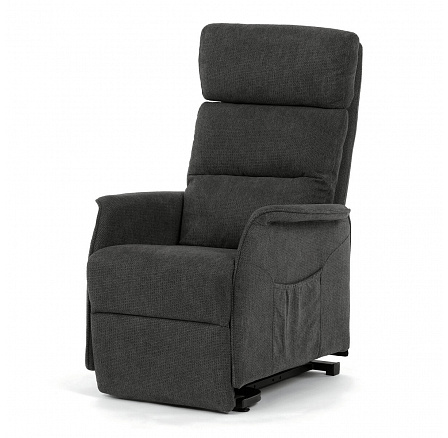 Dönthető fotel, elektromos kábeles vezérlés, szürke, szövet, TV-L8960 GREY2