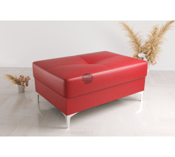 PUFA ORION TOSCANIA 100X55 CM SKÓRA NATURALNA - Skóra czerwona