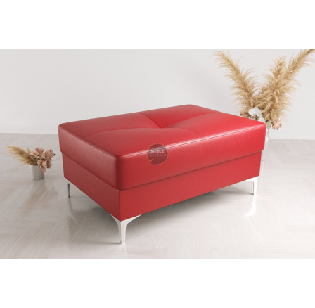 PUFA ORION TOSCANIA 100X55 CM SKÓRA NATURALNA - Skóra czerwona