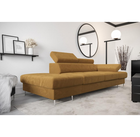 SOFA GALAXY II SZEZLONG 235 CM - Odcienie żółtego , Szezlong po lewej - lewa strona