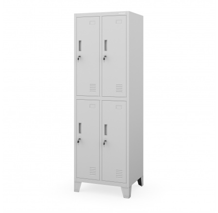 Fém ruhásszekrény BARTEK 2 Plus, Szürke