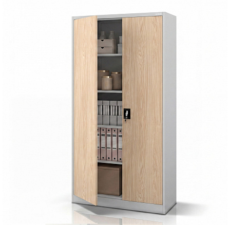 Fém szürke / sonoma tölgy irodai szekrény dokumentumokhoz: Eco Design JAN H 900 x 1950 x 400 mm