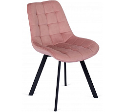Krzesło RICK Różowe Welurowe