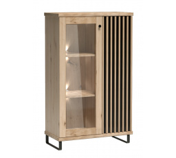 CALI C-3 vitrin, Artisan/Fekete matt