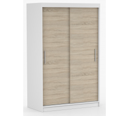NOEMI 04 ruhásszekrény, Fehér/Sonoma Tölgy