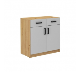 Dolní skříňka MATYLDA 105, Světle šedá/ Dub artisan