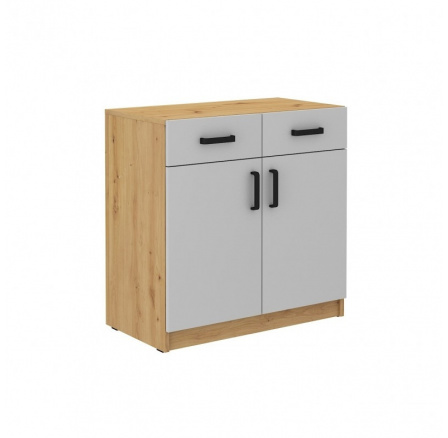 Dolní skříňka MATYLDA 105, Světle šedá/ Dub artisan