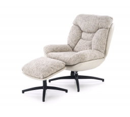 KRONOS fotel lábtartóval, bézs / többszínű