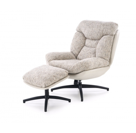 KRONOS fotel lábtartóval, bézs / többszínű