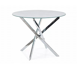 Étkezőasztal AGIS, Calacatta kerámia/Króm