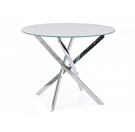 Étkezőasztal AGIS, Calacatta kerámia/Króm