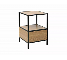 Éjjeliszekrény GEO S, Tölgy/Fekete