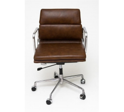 Irodai szék CH2171 barna bőr króm