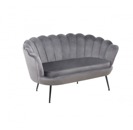 Sofa SF1-FXJG bársonyszürke, fekete lábakkal