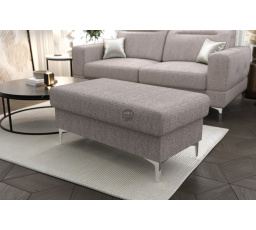 PUFA ZE SCHOWKIEM MALIBU 100x55 CM - Odcienie szarości