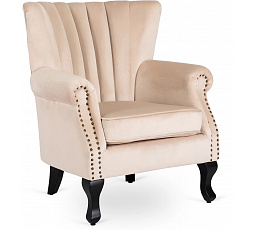Fotel MALLO Beżowy Welurowy