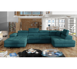 Sedací souprava ve tvaru U RODRIGO, pravá Mat velvet 75