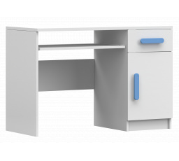 SMYK I - 08 íróasztal, Fehér Matt/Kék