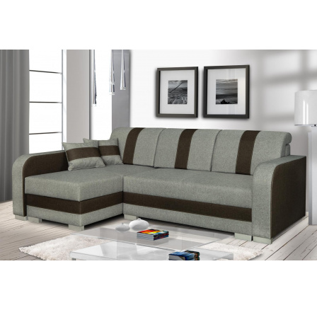 Rohová sedací souprava Costa L béžová/hnědá