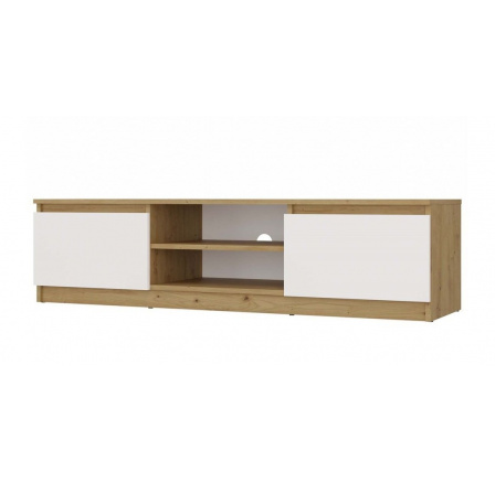 Tv komoda Malvína 140, dub artisan/bílá