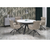 VERTIGO étkezőasztal, fehér márvány hatás/fekete