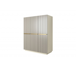 Šatní skříň Nicole, kašmír / zlaté úchyty