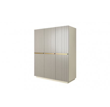 Šatní skříň Nicole, kašmír / zlaté úchyty