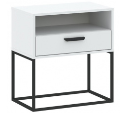 Éjjeliszekrény 1S 60 NR4, Fehér/Fekete